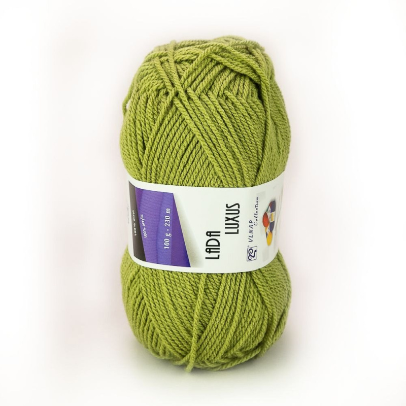 Pletací příze Vlnap LADA LUXUS 53783 zelená, klasická, 100g/230m