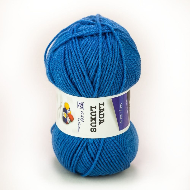 Pletací příze Vlnap LADA LUXUS 56801 modrá, klasická, 100g/230m