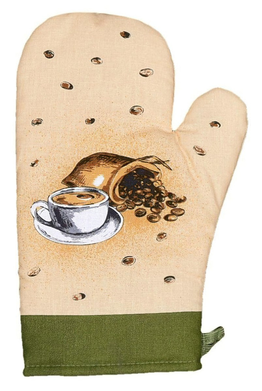 Frobyt Kuchyňská chňapka KÁVA, zelená, 28x18cm