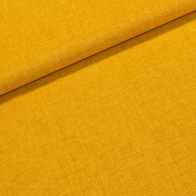 Směsové plátno EDGAR 27 žlutý melír, š.140cm (látka v metráži)
