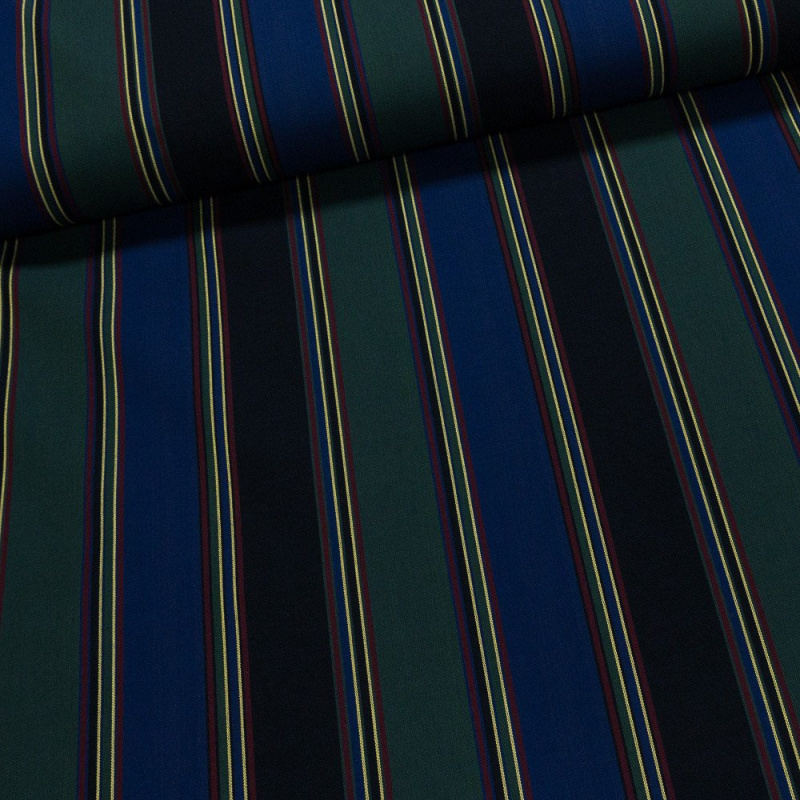 Potahové akrylové plátno (dralon, teflon) na zahradní nábytek, zeleno-modrý pruh, š.140cm (látka v metráži)