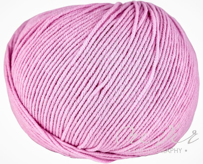 Pletací / háčkovací příze Vlna-Hep JEANS 8038 sladká růžová, jednobarevná, 50g/160m