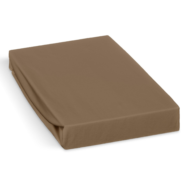 Polášek jersey prostěradlo 80x160cm, tmavě béžové