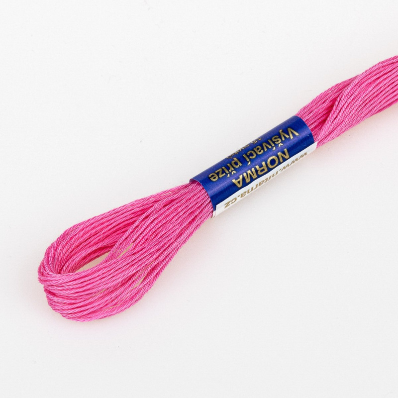 Niťárna Vyšívací příze NORMA / BAVLNKA 3332 růžová, jednobarevná, 1,5g/15m