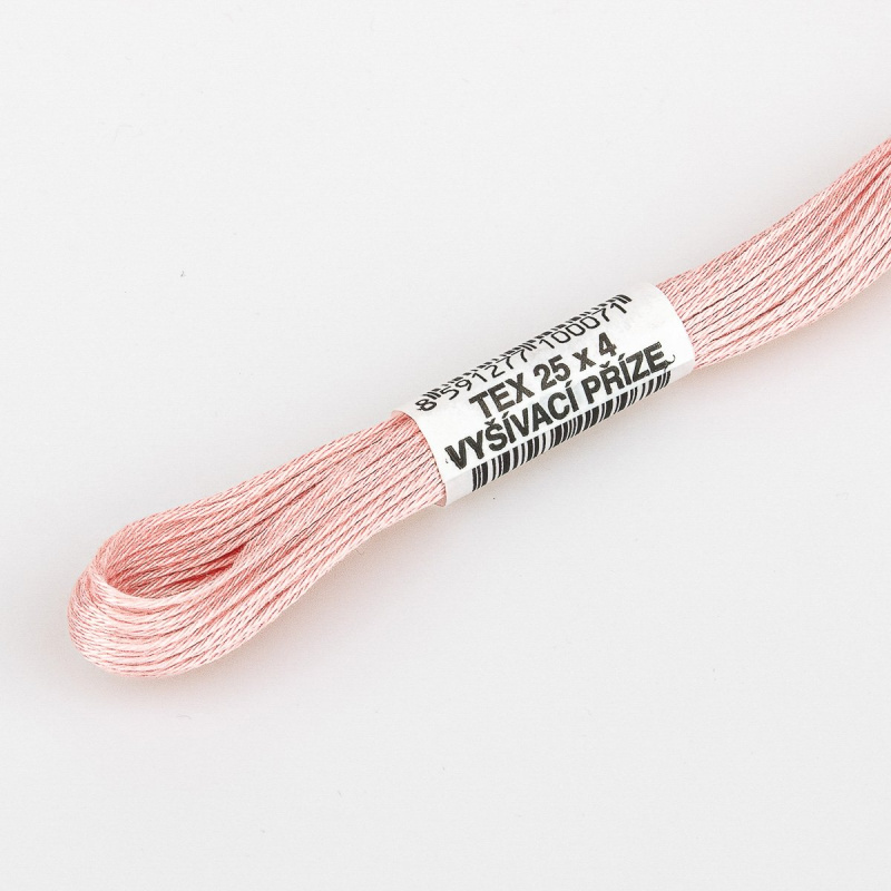 Niťárna Vyšívací příze NORMA / BAVLNKA 3722 šafránová růž růžová, jednobarevná, 1,5g/15m