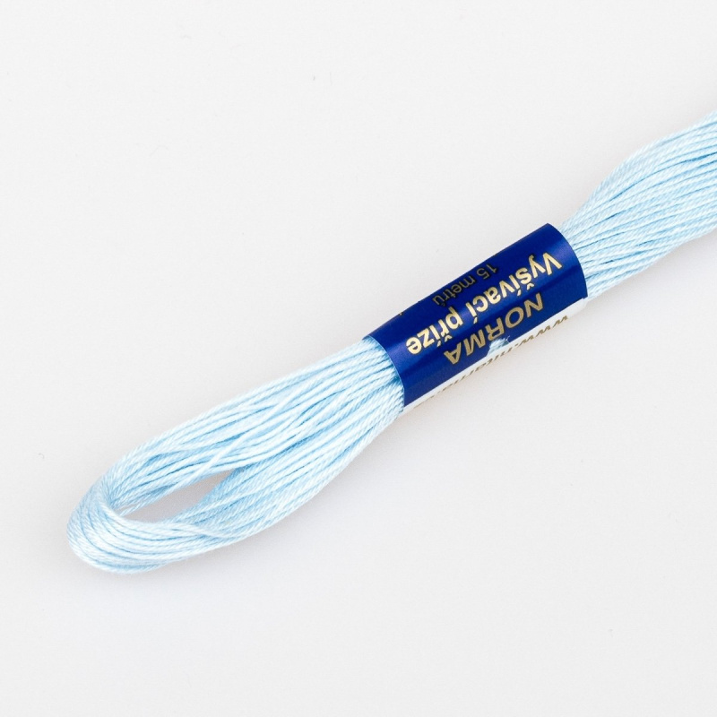 Niťárna Vyšívací příze NORMA / BAVLNKA 5522 světlejší bleděmodrá, jednobarevná, 1,5g/15m