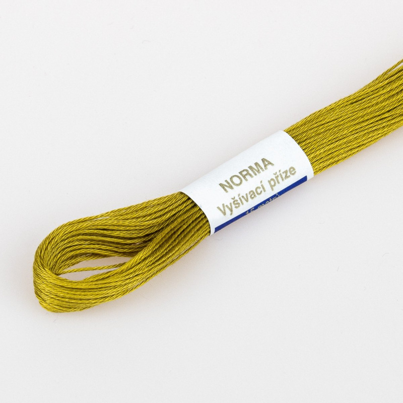 Niťárna Vyšívací příze NORMA / BAVLNKA 6752 zlatá, jednobarevná, 1,5g/15m