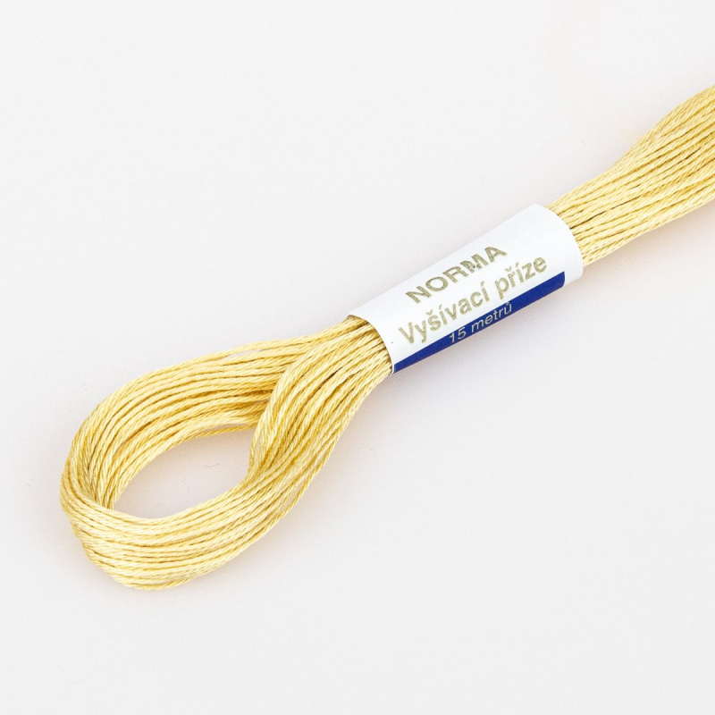 Niťárna Vyšívací příze  NORMA / BAVLNKA 7212 písková béžová, jednobarevná, 1,5g/15m