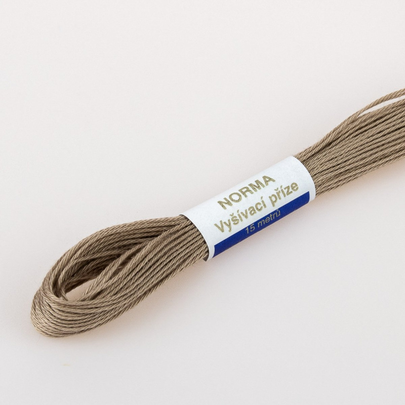 Niťárna Vyšívací příze NORMA / BAVLNKA 7332 světle béžová, jednobarevná, 1,5g/15m