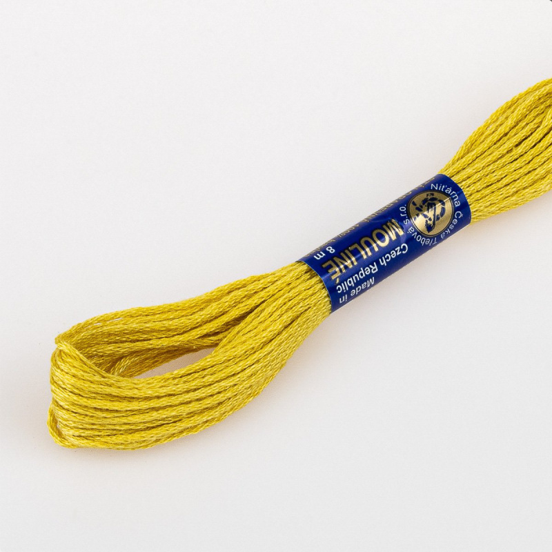 Niťárna Vyšívací příze MOULINE / MULINKA 1722 světle okrová, jednobarevná, 2g/8m