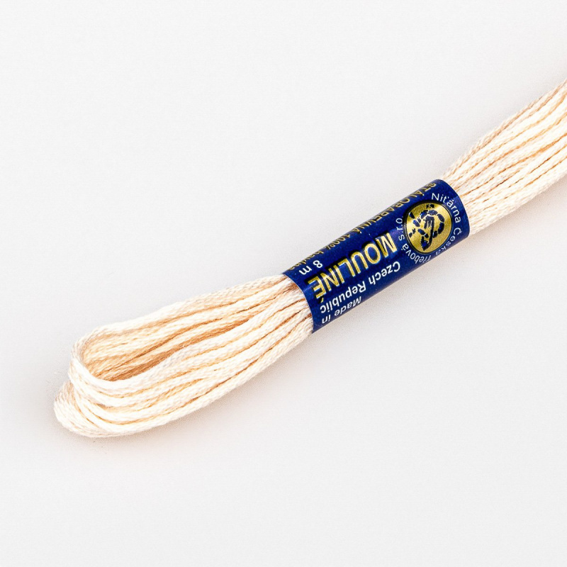 Niťárna Vyšívací příze MOULINE / MULINKA 2302 oranžovo-žlutá, jednobarevná, 2g/8m