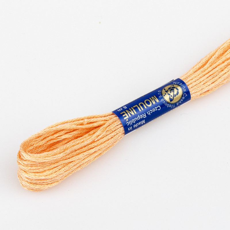 Niťárna Vyšívací příze MOULINE / MULINKA 2732 meruňková oranžová, jednobarevná, 2g/8m