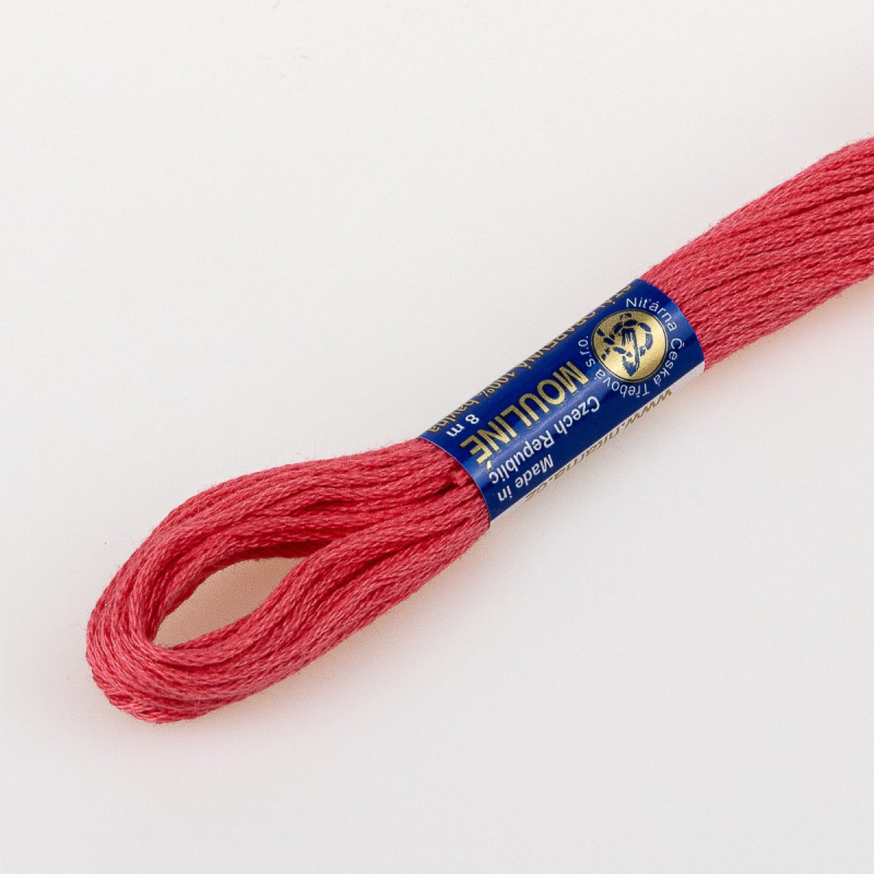 Niťárna Vyšívací příze MOULINE / MULINKA 3262 temně nachová růžová, jednobarevná, 2g/8m