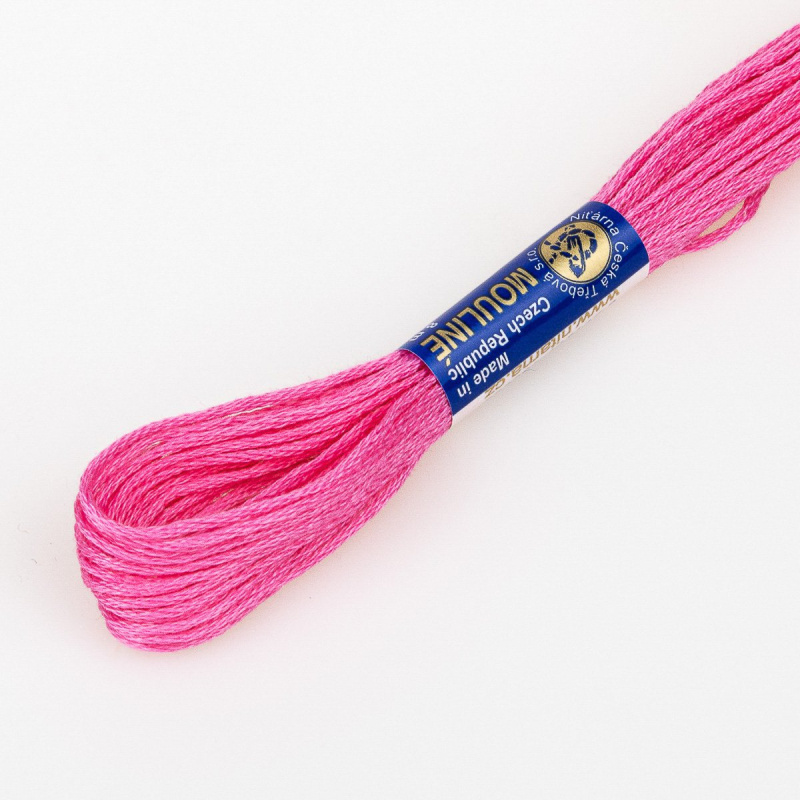 Niťárna Vyšívací příze MOULINE / MULINKA 3332 růžová, jednobarevná, 2g/8m