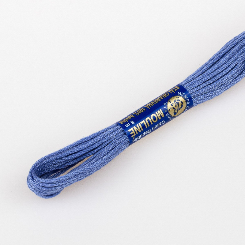 Niťárna Vyšívací příze MOULINE / MULINKA 4552 modro-fialová, jednobarevná, 2g/8m