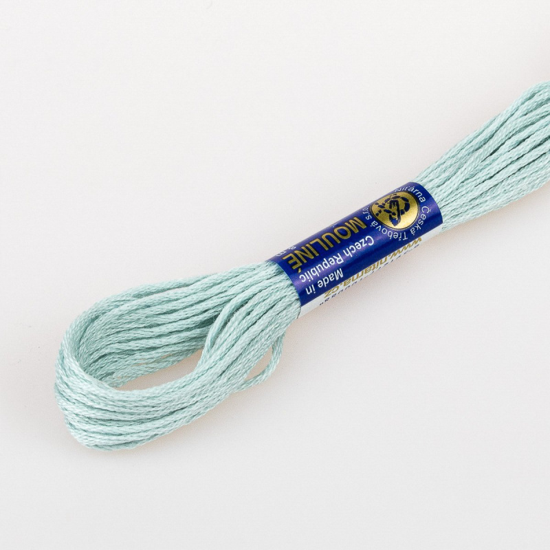 Niťárna Vyšívací příze MOULINE / MULINKA 5822 chlorofylová šedá, jednobarevná, 2g/8m