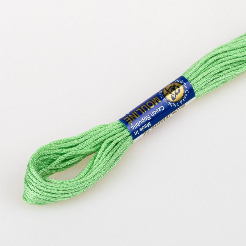 Niťárna Vyšívací příze MOULINE / MULINKA 6142 břečťanová zelená, jednobarevná, 2g/8m
