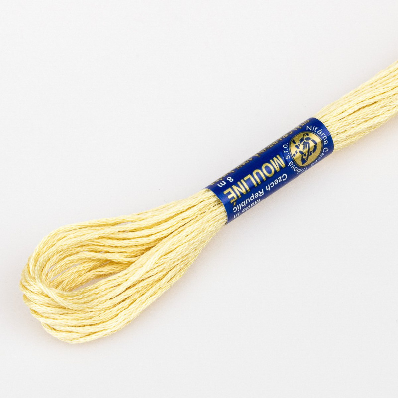 Niťárna Vyšívací příze MOULINE / MULINKA 7212 písková béžová, jednobarevná, 2g/8m