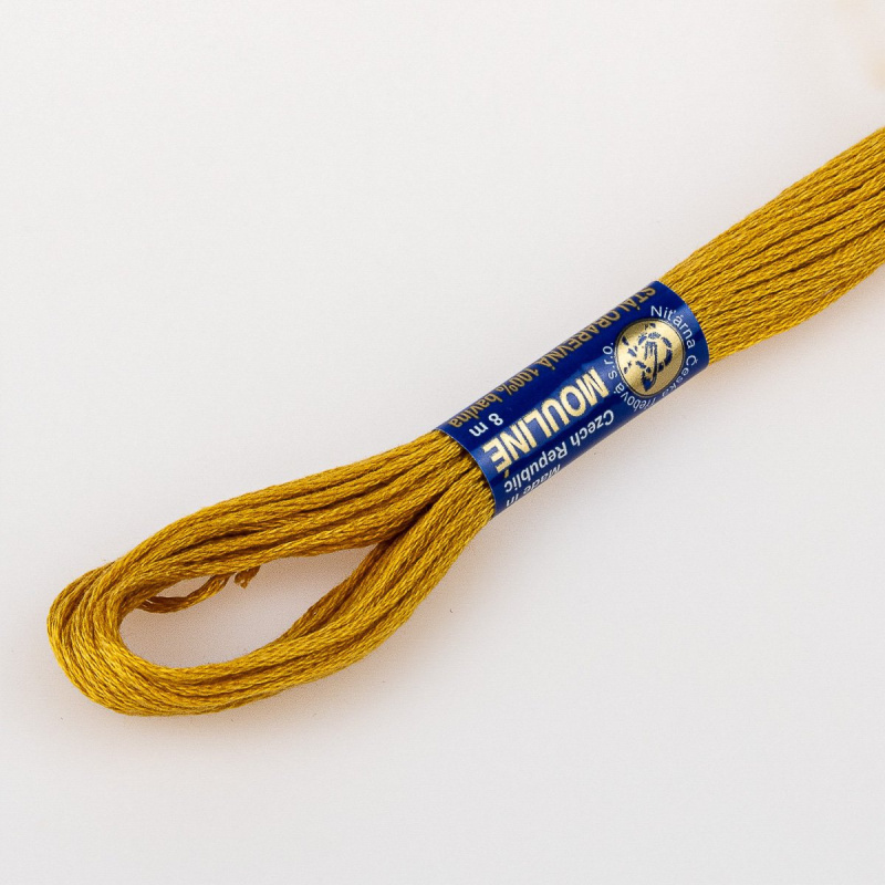Niťárna Vyšívací příze MOULINE / MULINKA 7252 topas hnědá, jednobarevná, 2g/8m
