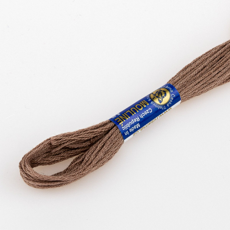 Niťárna Vyšívací příze MOULINE / MULINKA 7462 lýková hnědá, jednobarevná, 2g/8m