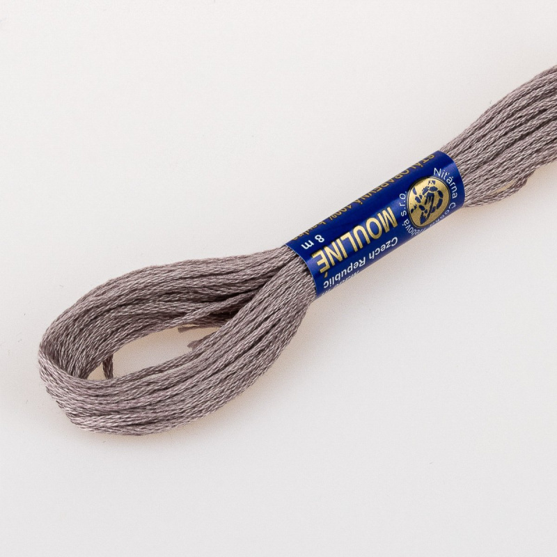 Niťárna Vyšívací příze MOULINE / MULINKA 7632 teplá hnědá, jednobarevná, 2g/8m