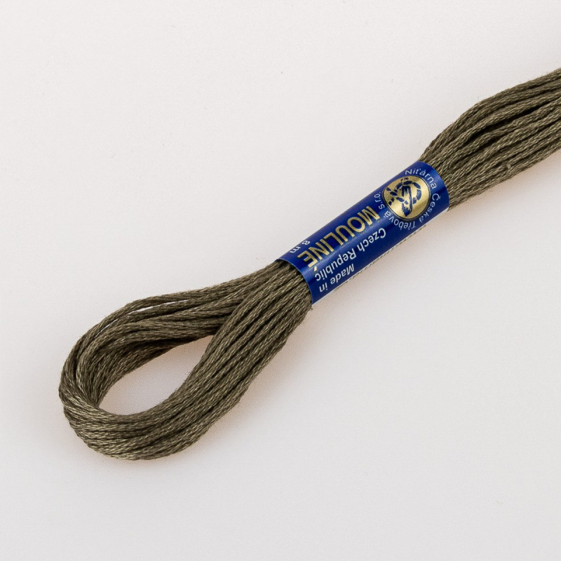 Niťárna Vyšívací příze MOULINE / MULINKA 7952 srnčí hnědá, jednobarevná, 2g/8m