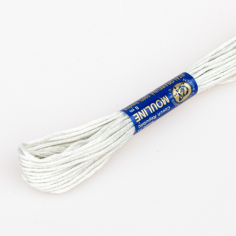 Niťárna Vyšívací příze MOULINE / MULINKA 8112 stříbřitá šedá, jednobarevná, 2g/8m