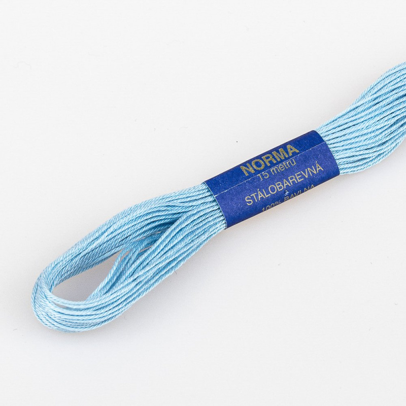 Niťárna Vyšívací příze NORMA / BAVLNKA 5232 holubí šeď - modrá, jednobarevná, 1,5g/15m