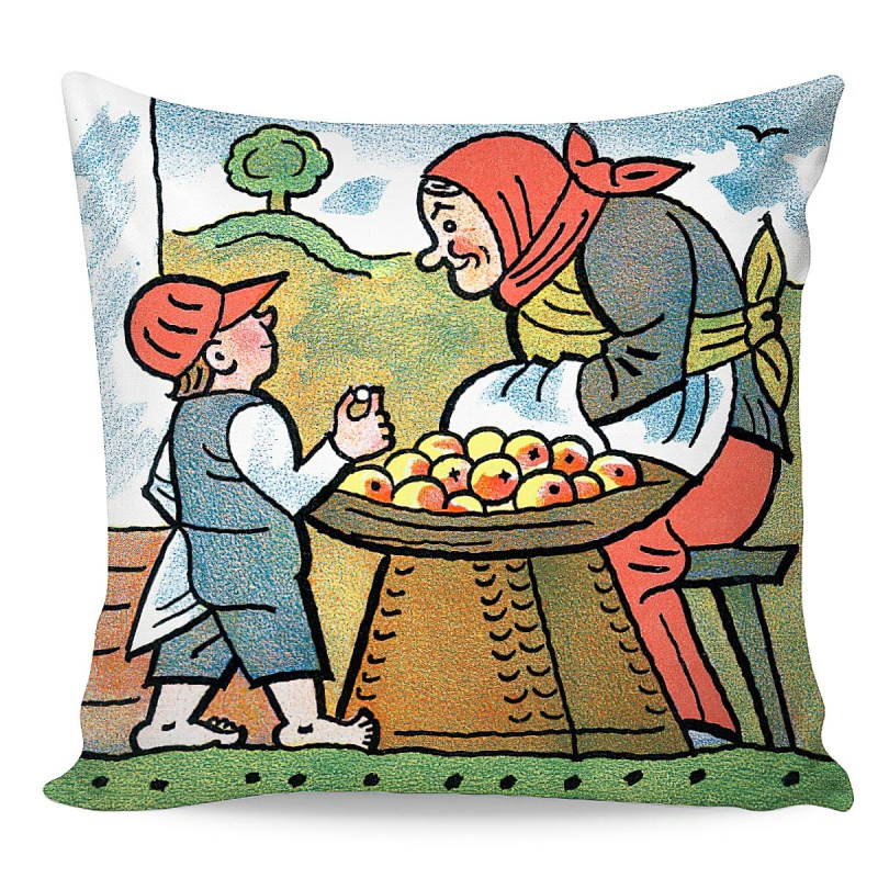Matějovský Dětský povlak na polštářek JOSEF LADA BYLA JEDNA BABKA, zelený, 40x40cm
