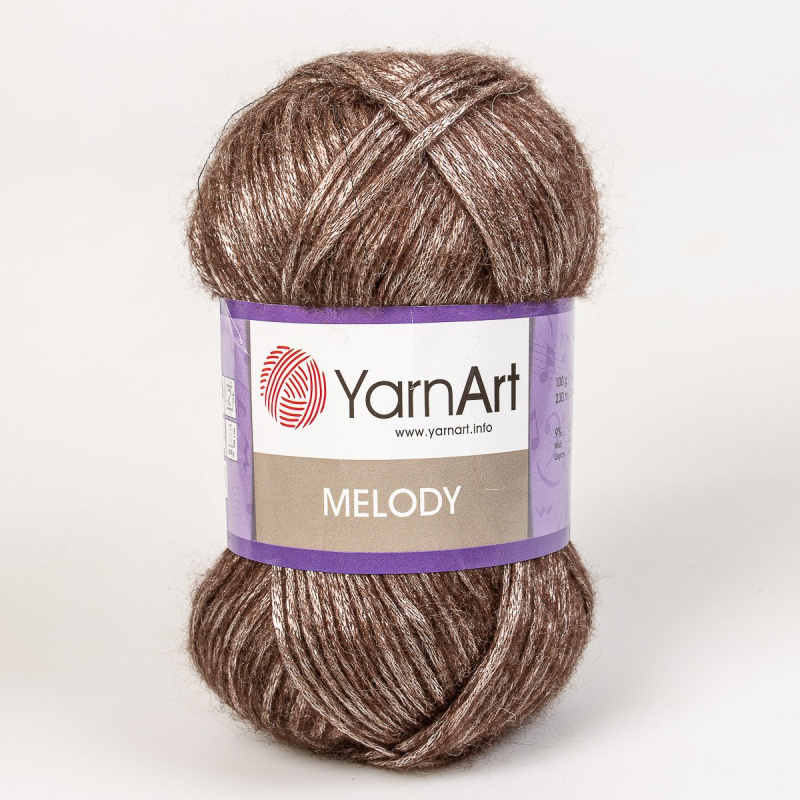 Pletací / háčkovací příze YarnArt MELODY 885 světle hnědá, efektní, 100g/230m