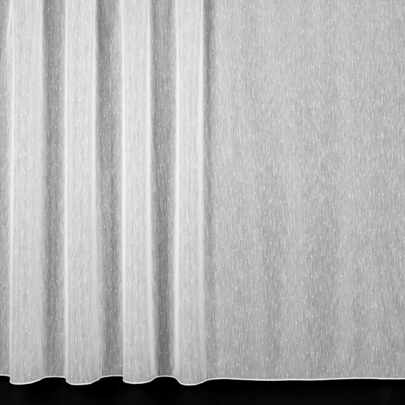 Berk voálová záclona BD22395, nopky, hrubší struktura, s olůvkem, bílá, výška 110cm ( v metráži)