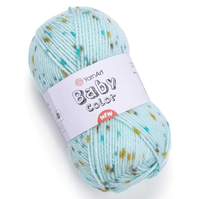 Pletací / háčkovací příze YarnArt BABY COLOR 209 zeleno-zelená, efektní, 50g/150m