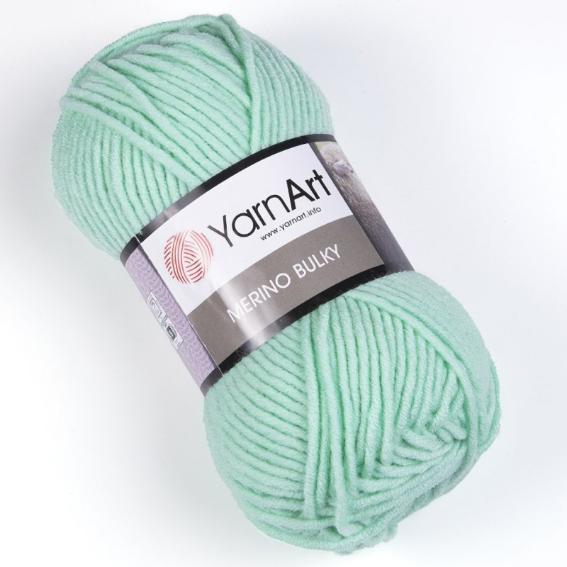 Pletací příze YarnArt MERINO BULKY 841 mentolově zelená, 100g/100m