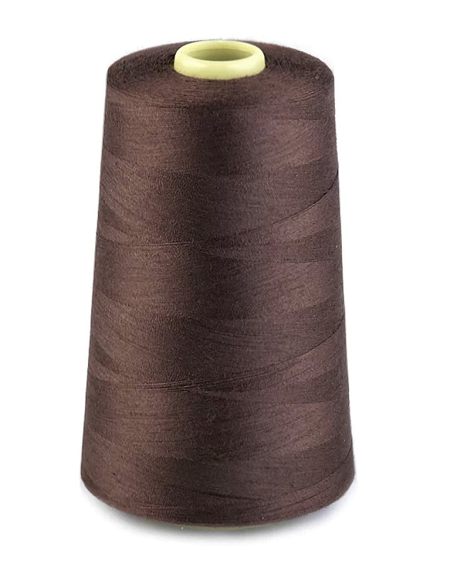 NTF univerzální poylesterová oděvní nit pro overlocky/průmyslové/klasické šicí stroje, 756 tabákově hnědá, návin 5000yd (4572m)