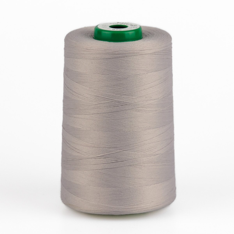 Hagal Texturovaná poylesterová, pružná chemlonová nit POLYTEX 90 pro overlocky/průmyslové/klasické šicí stroje, 872 růžovo-šedá, návin 5000m
