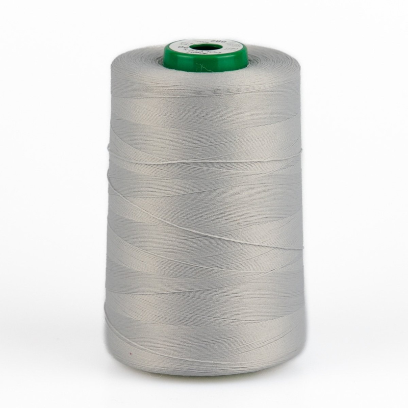 Hagal Texturovaná poylesterová, pružná chemlonová nit POLYTEX 90 pro overlocky/průmyslové/klasické šicí stroje, 882 světle šedá, návin 5000m