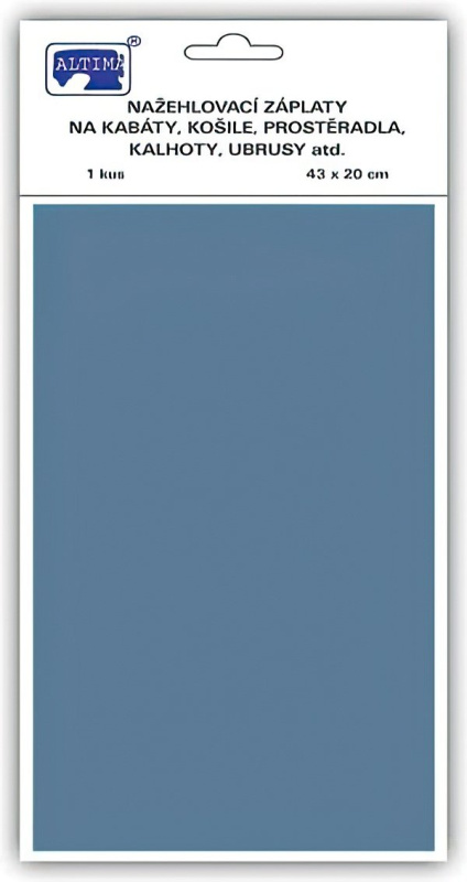 Altima Klasická nažehlovací záplata, textilní bavlněná s nánosem polyetylenu 731-50, světle modrá, 43x20cm