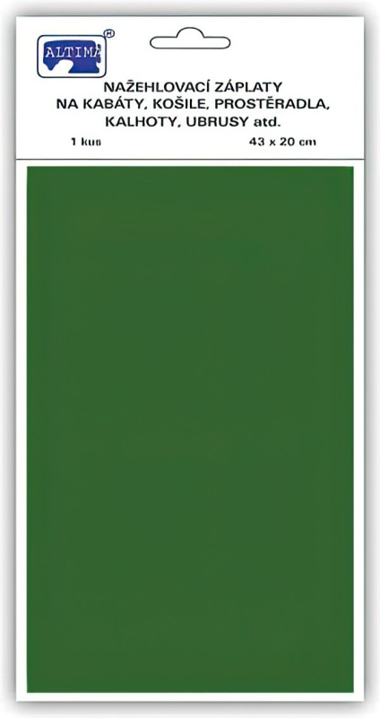 Altima Klasická nažehlovací záplata, textilní bavlněná s nánosem polyetylenu 731-60, světle zelená, 43x20cm