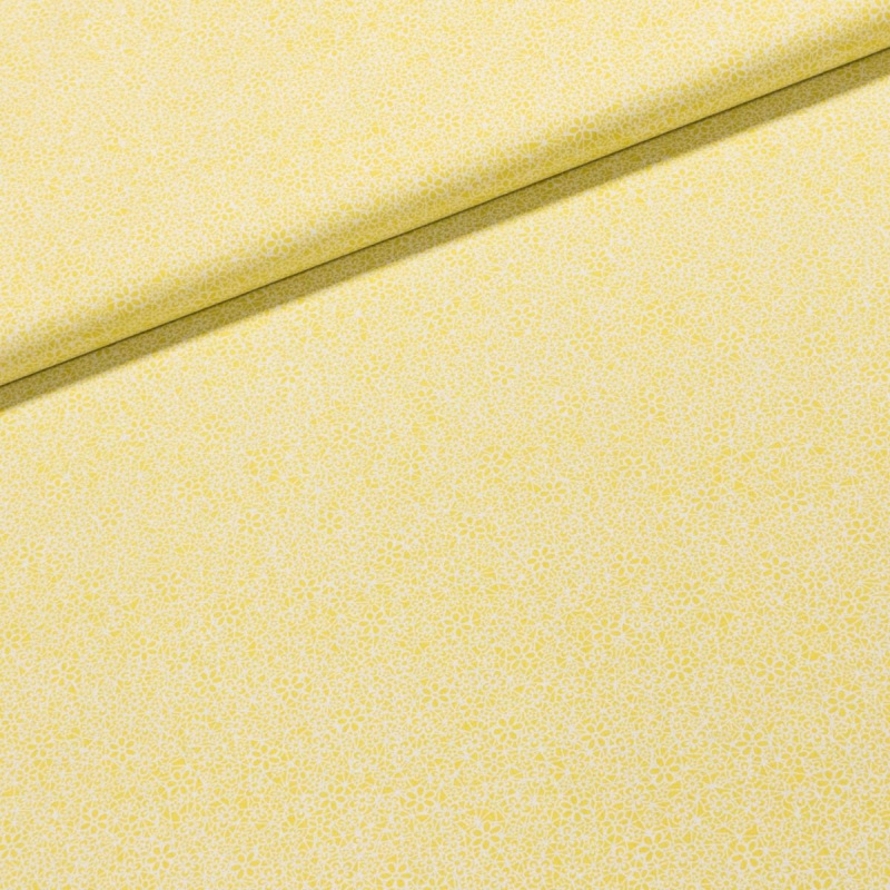 Bavlněné plátno N324 žlutý kvítek, š.150cm (látka v metráži)