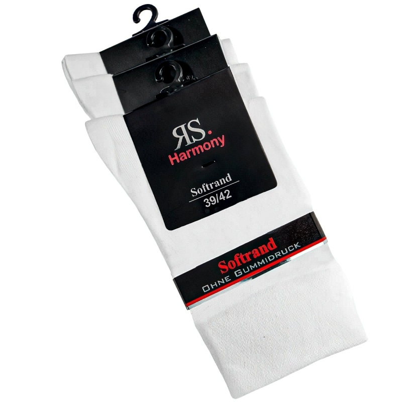 RS Ponožky zdravotní 13310, bílé, klasické, bez gumiček, unisex, vel. 35-38