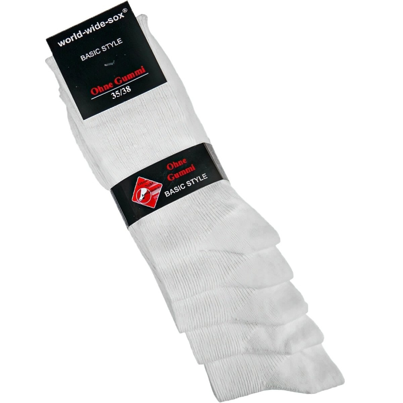 RS Ponožky zdravotní 12711, bílé, vysoké, bez gumiček, unisex, vel. 35-38