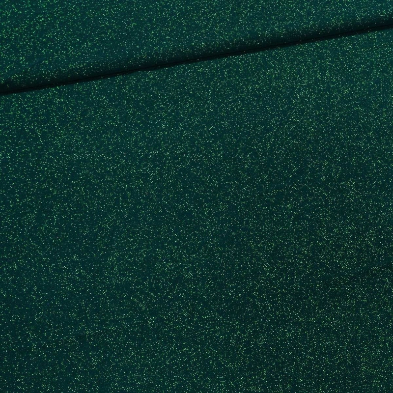 Polyesterový úplet LUREX 1555/01 UNI jednobarevný zelený se třpytkami, š.150cm (látka v metráži)