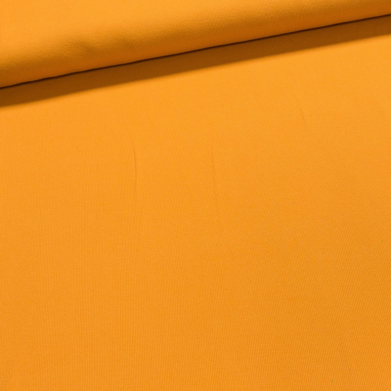 Žebrovaný bavlněný úplet DT-23022 hořčicový, š.115cm (látka v metráži)