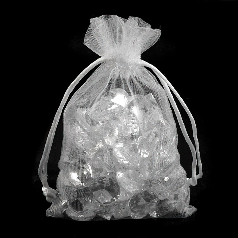 Stoklasa Pytlík organzový dárkový 720368/11, bílá, 10x15cm