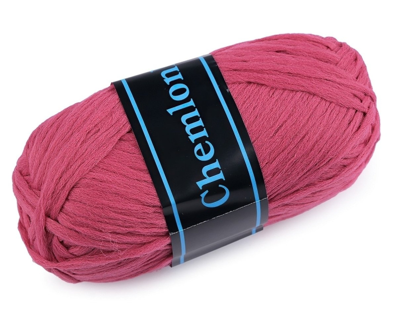 Pletací / háčkovací příze Ariadne CHEMLONKA 027 růžová, jednobarevná, 50g/250m