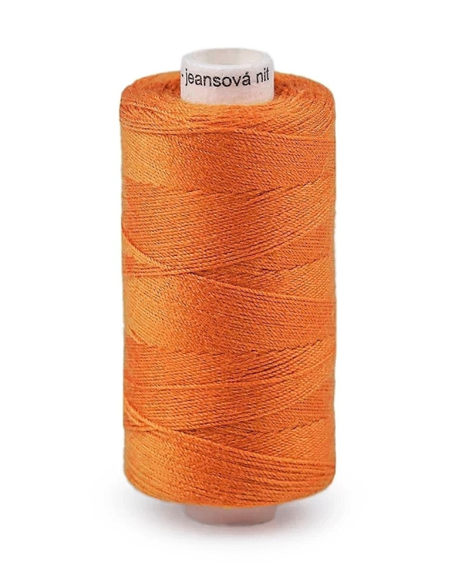 Univerzální šicí nit jeansová (riflová) 240186/224 polyesterová, oranžová, návin 200m