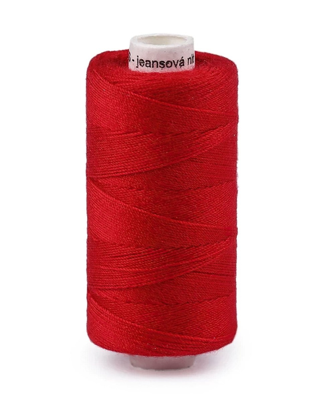 Univerzální šicí nit jeansová (riflová) 240186/337 polyesterová, červená, návin 200m