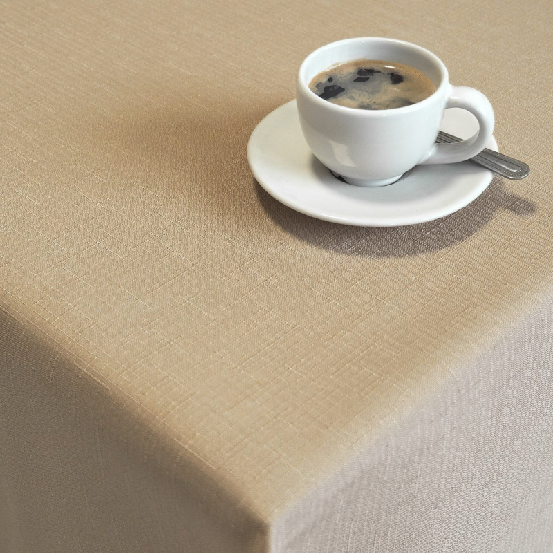 Olzatex Nešpinivý / teflonový látkový ubrus UNI 5040 KÁVOVÁ, průměr 150cm (kruh)