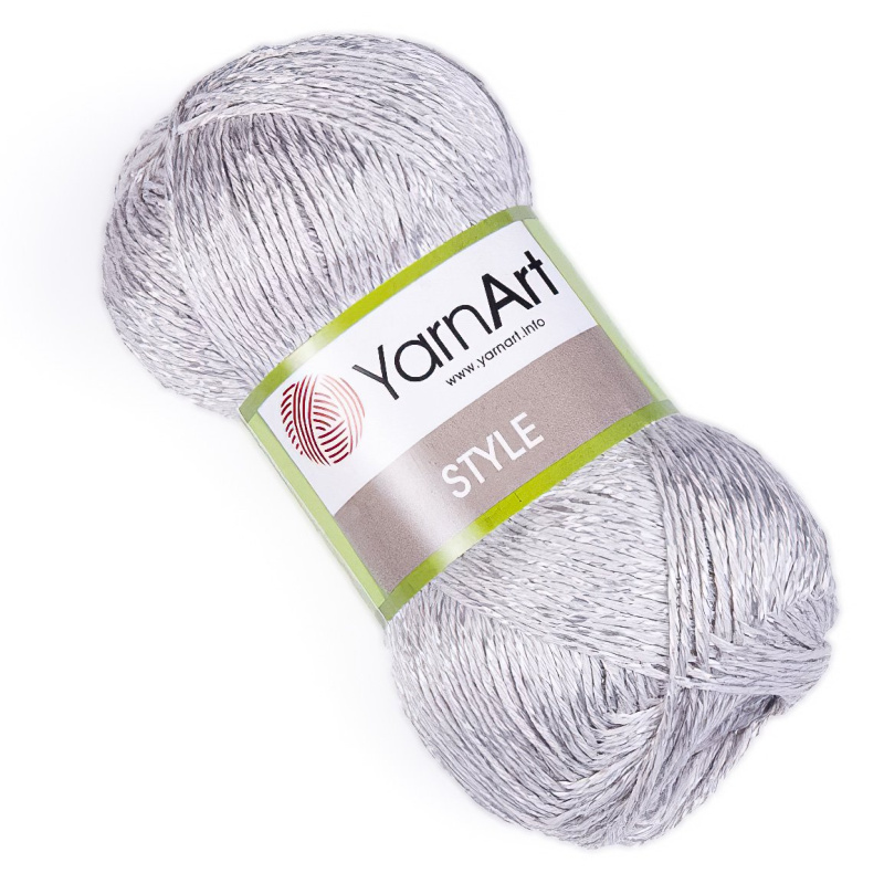 Pletací / háčkovací příze YarnArt STYLE 666 světle šedá, jednobarevná, viskózová, 50g/185m