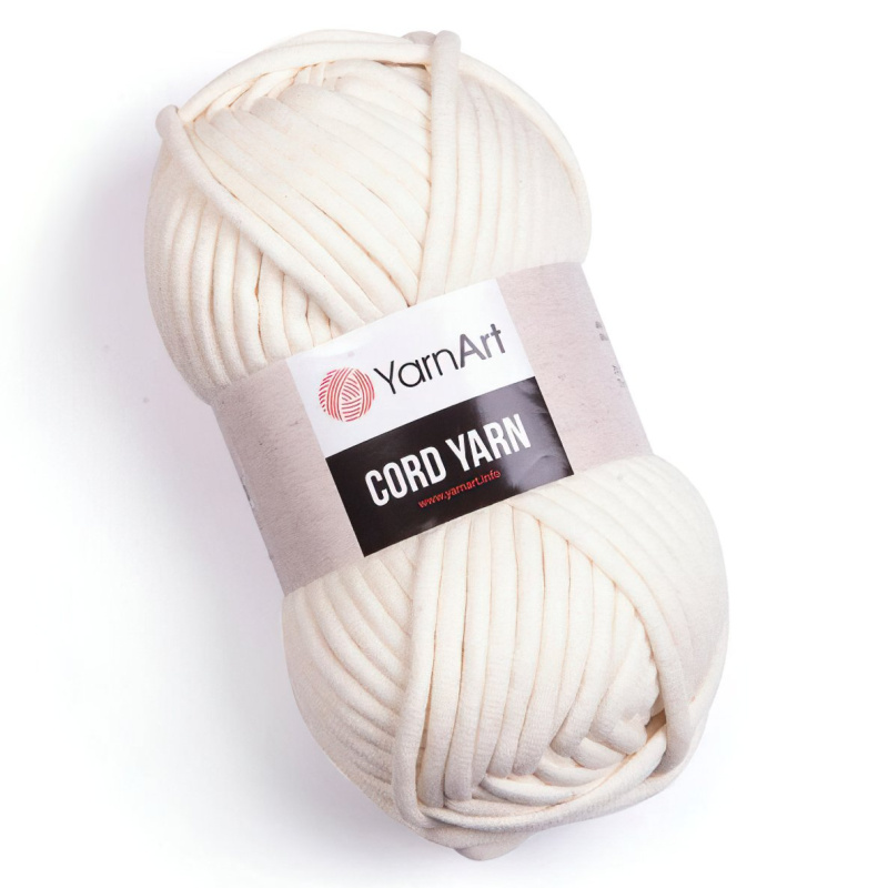 Pletací / háčkovací příze YarnArt CORD YARN 752 smetanová, jednobarevná 250g/73m